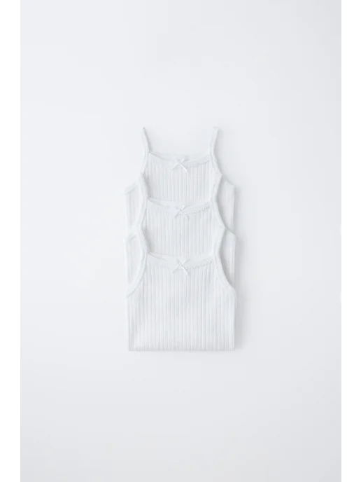 Zara 3-pack боди, белый