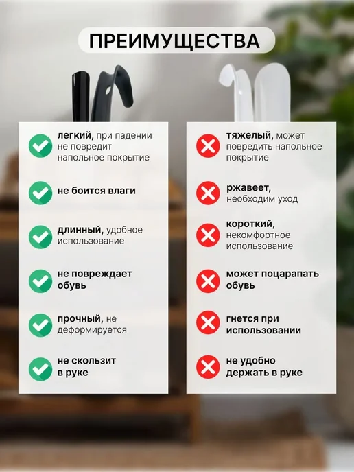 Ложка для обуви 60см, синий, фото 5
