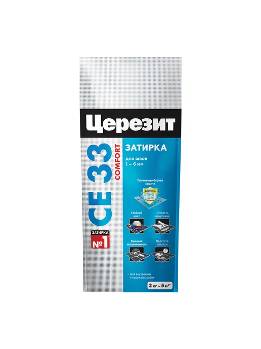 Церезит Затирка цементная CE 33 comfort 40 жасмин 2 кг, 2 кг