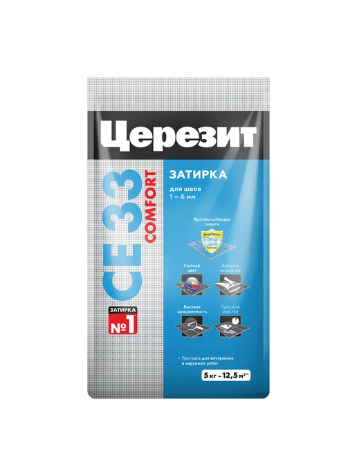 Церезит Затирка цементная CE 33 comfort 46 карамель 5 кг, 5 кг