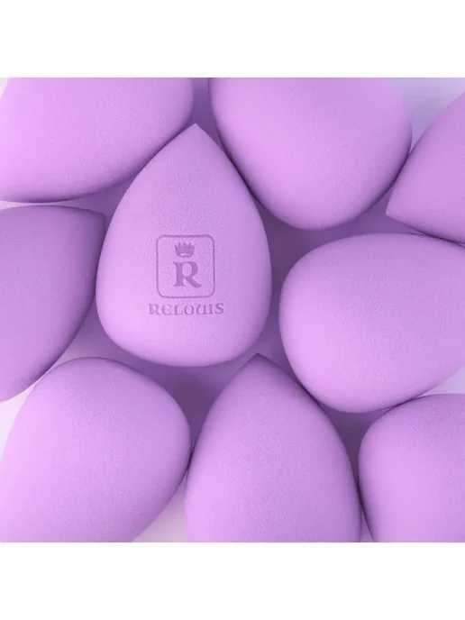 RELOUIS Спонж для макияжа лица мягкий Dream Blend, фиолетовый, фото 4