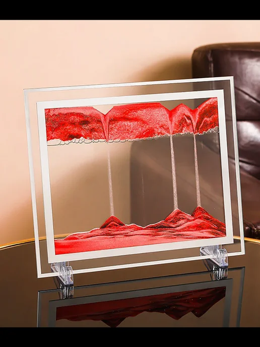 BLT Движущаяся песчаная картина 3D красная 17,5*14см, 17.5x14 см, фото 2