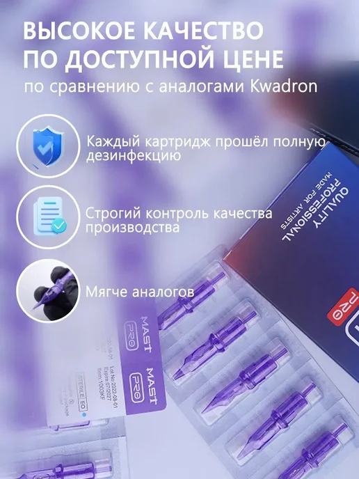 MAST PRO ОРИГИНАЛ Картриджи для тату машинки и перманента 1201RLB 35 1RLMT, вариант, фото 3