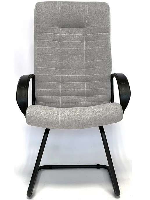 Stylchairs Конференц-кресло Атлант, ткань рогожка бежевая, серый, фото 2