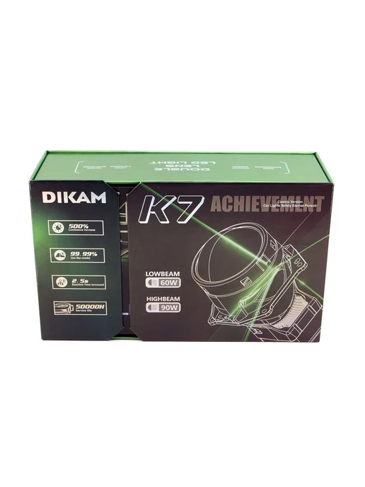 DIKAM BILED K7 DRAGON KNIGHT 12V 3.0 2 чипа 5500K, вариант, фото 2