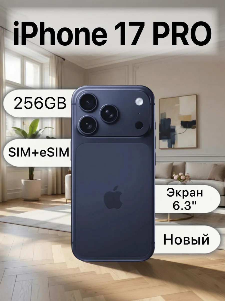 Смартфон iPhone 17 Pro 256 ГБ Deep Blue Apple 835764473 купить за 138 567 ₽ в интернет‑магазине Wildberries