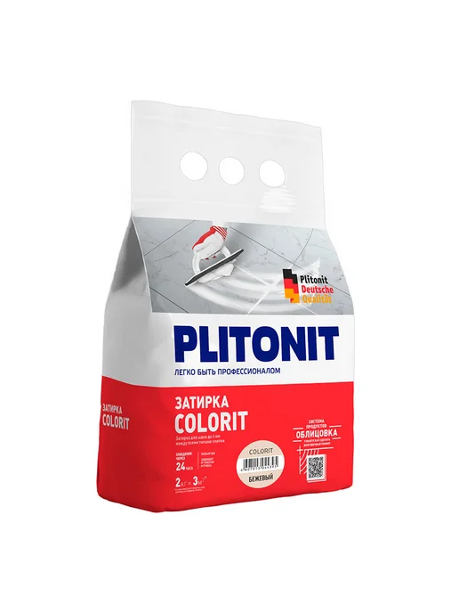 PLITONIT Затирка цементная эластичная Colorit Premium серая, бежевый
