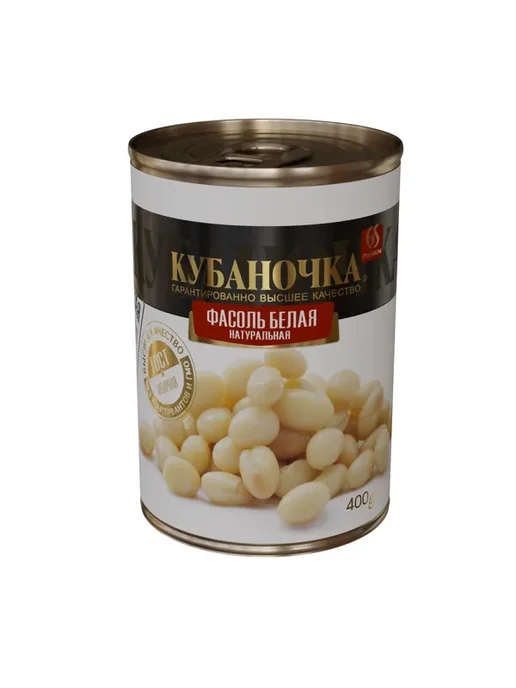 Фасоль белая Кубаночка Гранд Стар ж б, 400 г, 400 г, фото 2