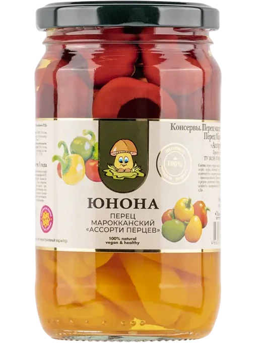 Перец маринованный Юнона марокканский ассорти Юнона Инвест с, вариант, фото 2