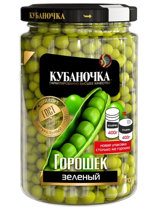 Горошек зеленый Кубаночка премиум молочный Гранд Стар с б, 3, зеленый, фото 2