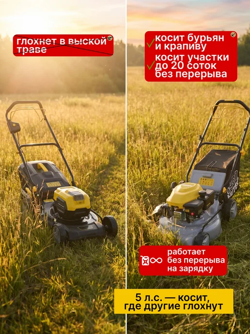 Газонокосилка бензиновая самоходная GLM-460ST Grey — фото 3