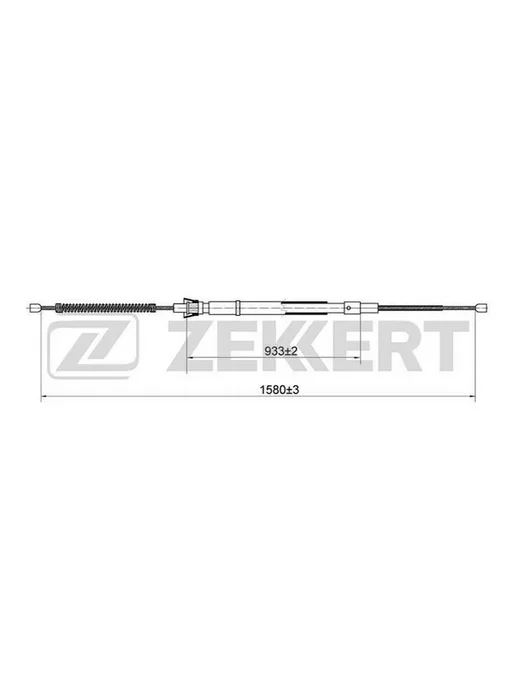 zekkert Трос стоян. торм. зад. Seat Cordoba III 02- Ibiza III 02, вариант, фото 3