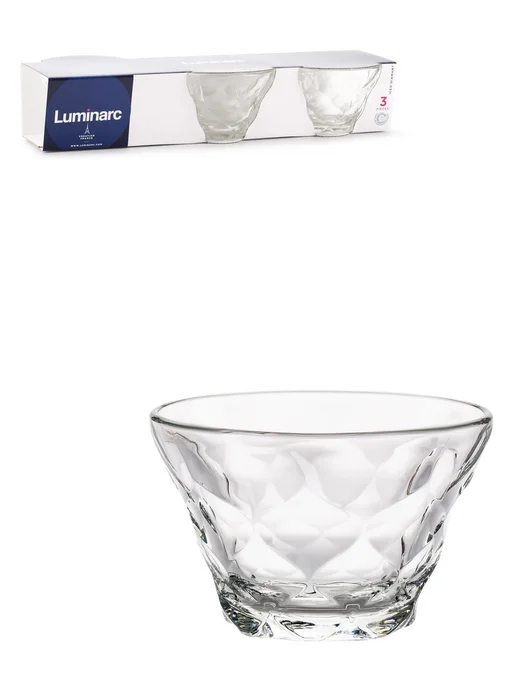 LUMINARC Креманки для мороженого "Ice Diamant" (Р3581), 3шт*350мл, 3 шт, 350 мл