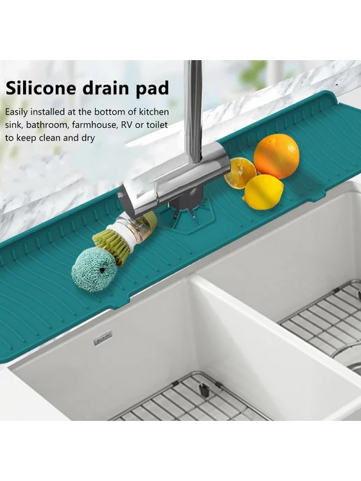 Absorbent для крана Siliкон, защитная накладка, зеленый, зеленый, фото 6
