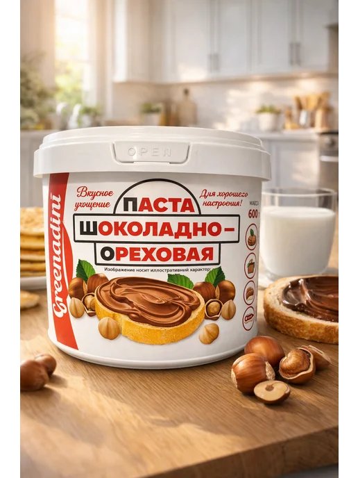 Greenadini Шоколадно ореховая паста премиум, премиум, фото 2