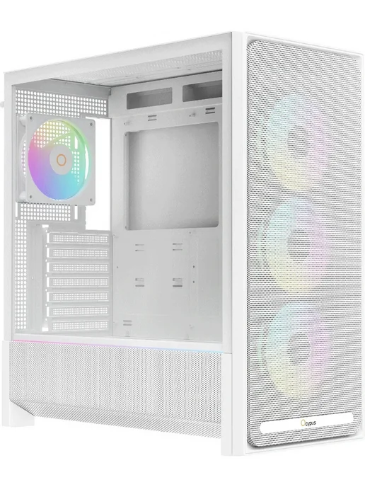 OCYPUS Корпус компьютерный Delta C70 WH ARGB без блока питания, белый, фото 2