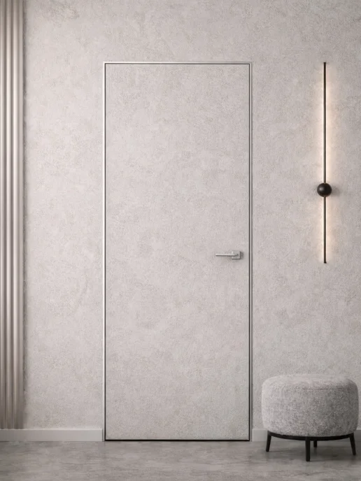 ДВЕРИПРО Комплект скрытая дверь INVISIBLE 600х2000 черная кромка, 700x2000, фото 4