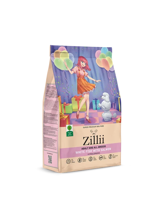 Сухой корм Zillii Белой для собак, лосось, рыба, 0,8 кг, фото 4