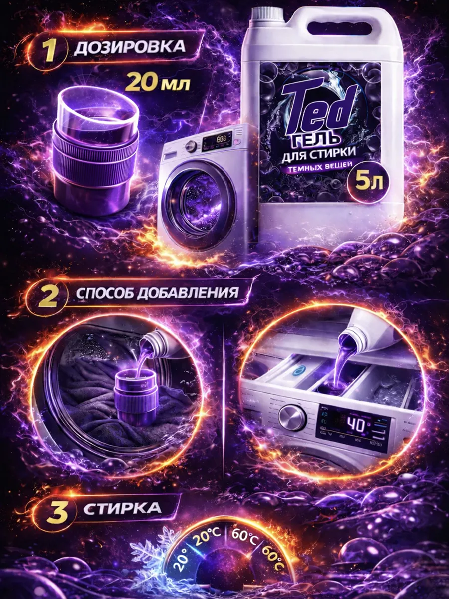 Гель для стирки черного 5 л фото 5