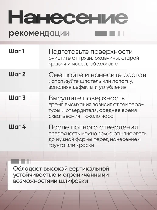 mipa Шпатлевка автомобильная со стекловолокном 1,8кг, 1,8 кг, фото 5