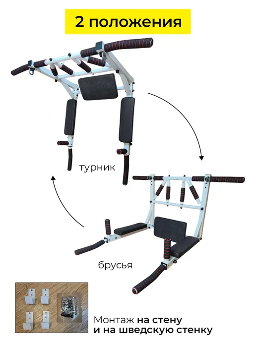 Receive Power Турник настенный мультихват 3в1 Premium, синий, фото 3