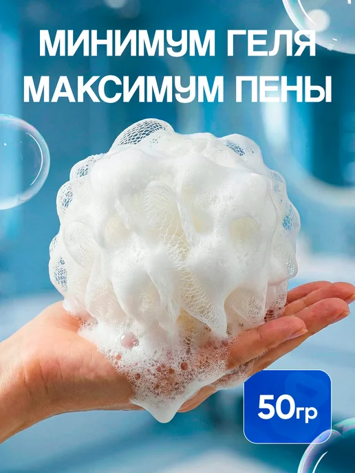 АртДекор Мочалка для тела мужская и женская шар набор из 2 шт, 2 шт, фото 6