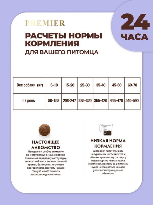 Сухой корм PREMIER Грандорф Премьер для собак, взрослые, средние, индейка, лосось, 3 кг, фото 4