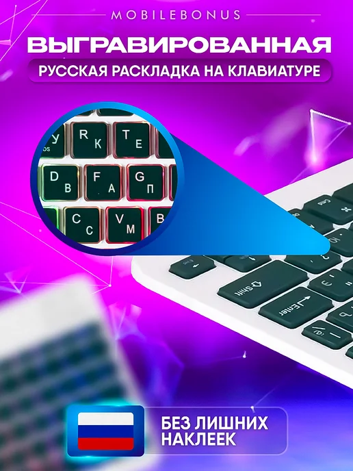 MobileBonus Клавиатура беспроводная с подсветкой для планшета bluetooth, зеленый, фото 2