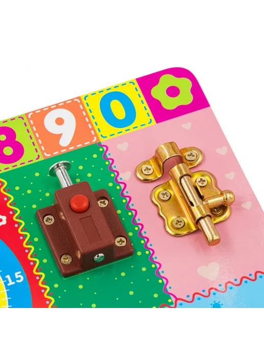 Yoshatoys Бизиборд доска Numbers & Colors, зеленый, фото 7