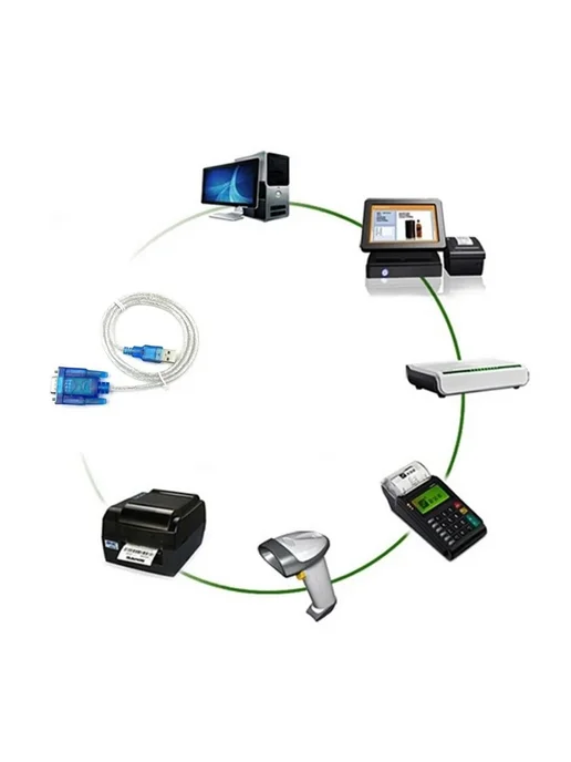 Кабель - переходник USB2.0 - RS232 (DB9), папа-папа, 1,5м, 1,5 м, в упаковке 60 г, фото 3