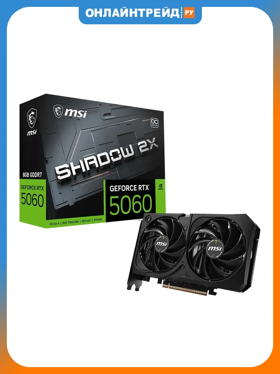 MSI Видеокарта GeForce RTX 5060 SHADOW 2X OC MAX 8G