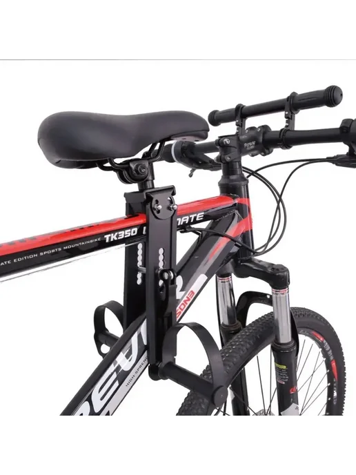 Energy Bike Design Сиденье детское на раму велосипеда, подножки, мини-руль, черный, фото 3