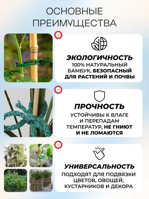 Садовита Опора для растений цветов колышки садовые, 75 см✕30шт, 60см, фото 2