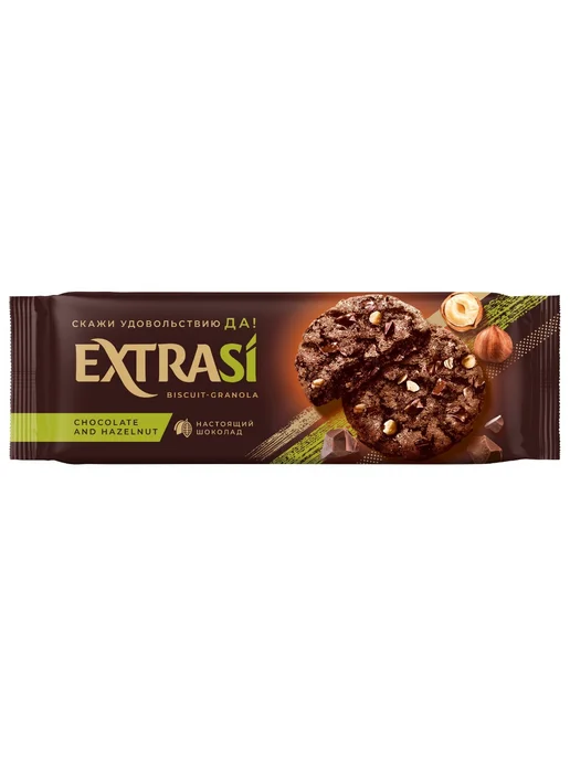 EXTRA Печенье сдобное «Гранола» с шоколадом и фундуком, 150 г, 150 г