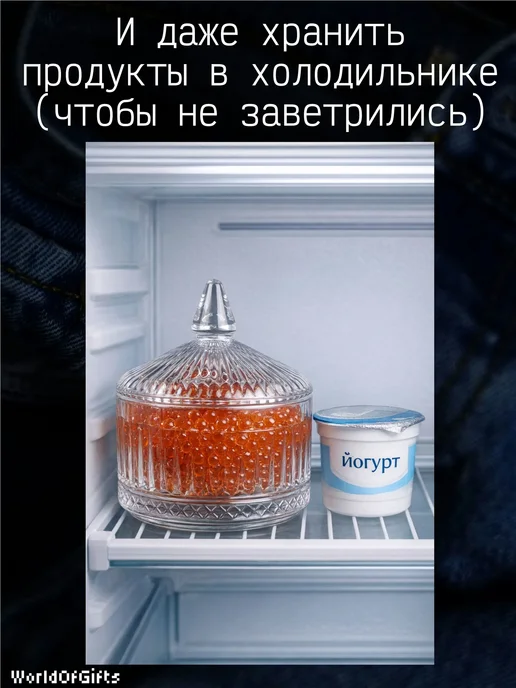 Сахарница стеклянная прозрачная, с крышкой, 250 мл, 300 мл, фото 5