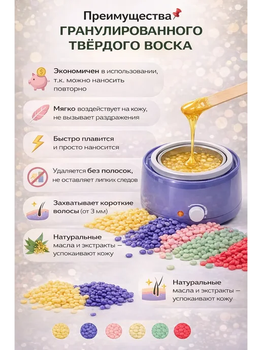 IRIZZA7 профессиональный воск для депиляции 1шт, 1 шт, фото 2