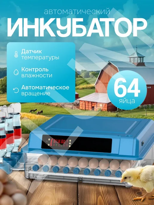 УМНИЦА ИНК Инкубатор для яиц автоматический с терморегулятором, синий