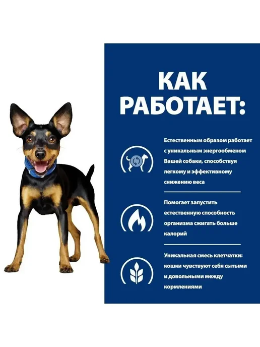 Сухой корм HILL'S Meta Лишним для собак, мелкие, 1 кг, фото 3