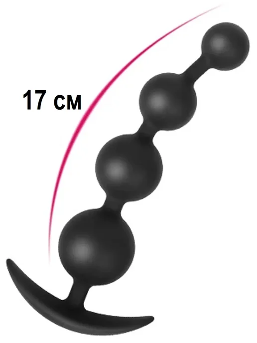 ToyForFun Анальные бусы с вибрацией "ANAL BEADS VIBRO" 19см, черный, фото 7