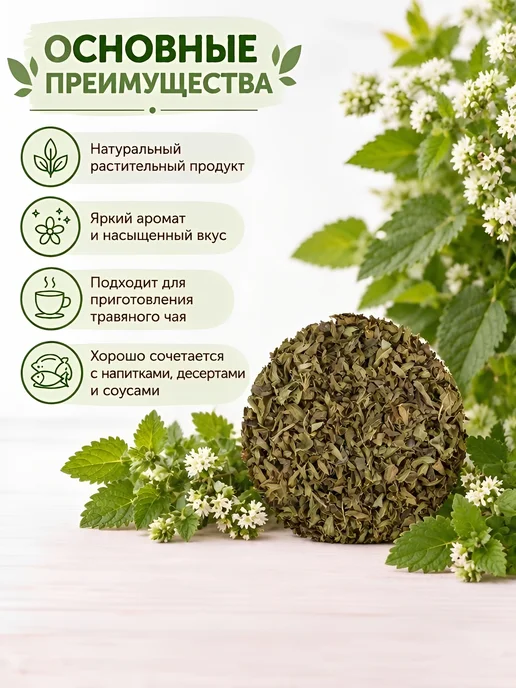 ФЕЯ ЛЕСА Мелисса (лимонная мята) сушеная для души, чая и творчества, вариант, фото 3