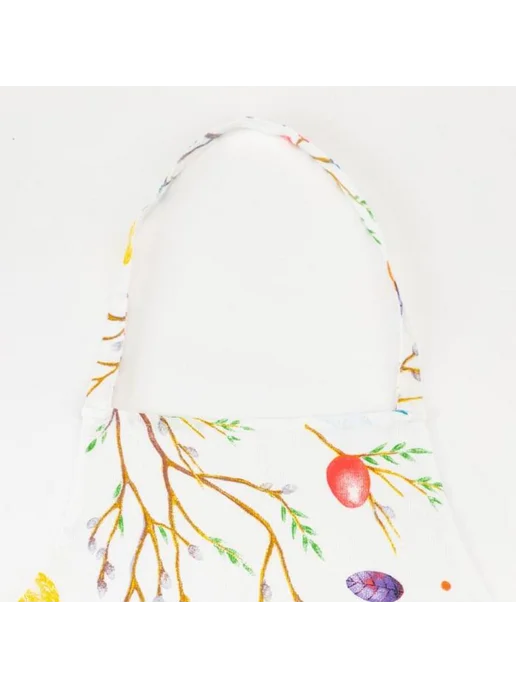 Уют for you Кухонный фартук Happy Easter 60х70 см белый голубой, 60x70 см, фото 3