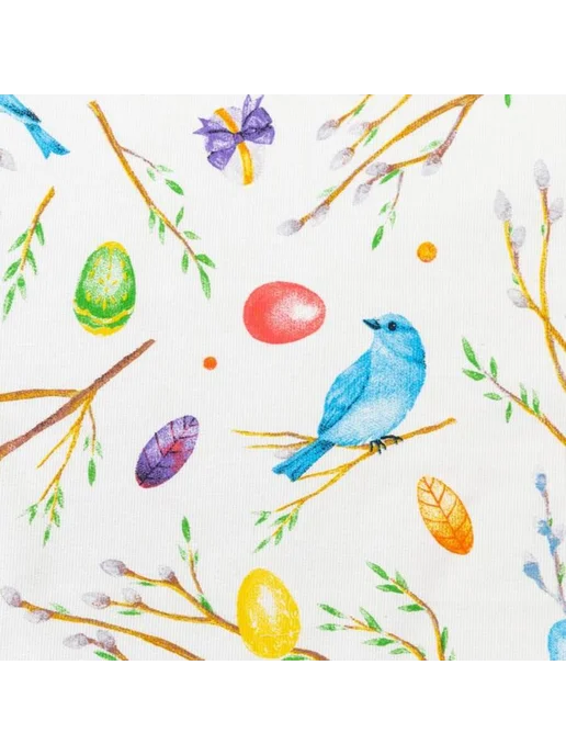 Уют for you Кухонный фартук Happy Easter 60х70 см белый голубой, 60x70 см, фото 4