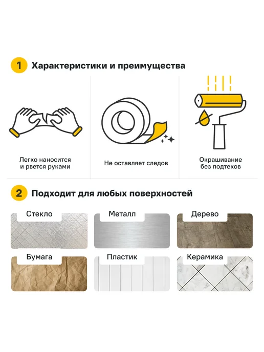 Малярная лента MONLID 48мм 25 м цвет белый, 25 м, фото 2