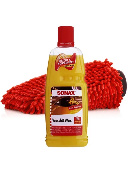 SONAX Автошампунь Wash+Wax с карнаубским воском, концентрат, вариант, фото 2