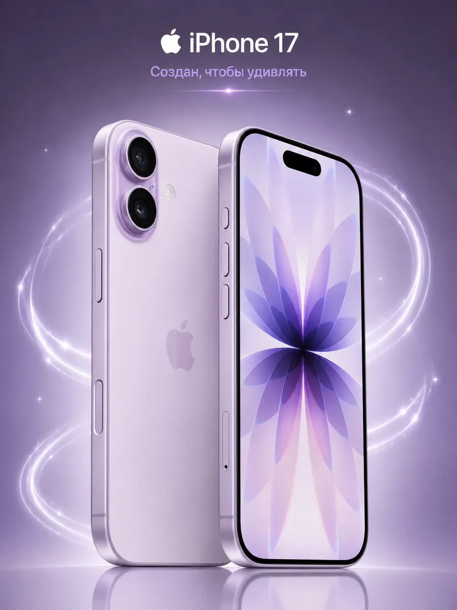 iPhone 17 512GB Lavender SIM + eSim Apple 841908247 купить в интернет‑магазине Wildberries