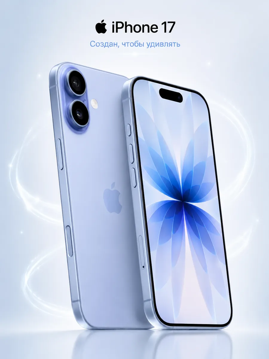 iPhone 17 512GB Mist Blue SIM + eSim Apple 841908248 купить в интернет‑магазине Wildberries