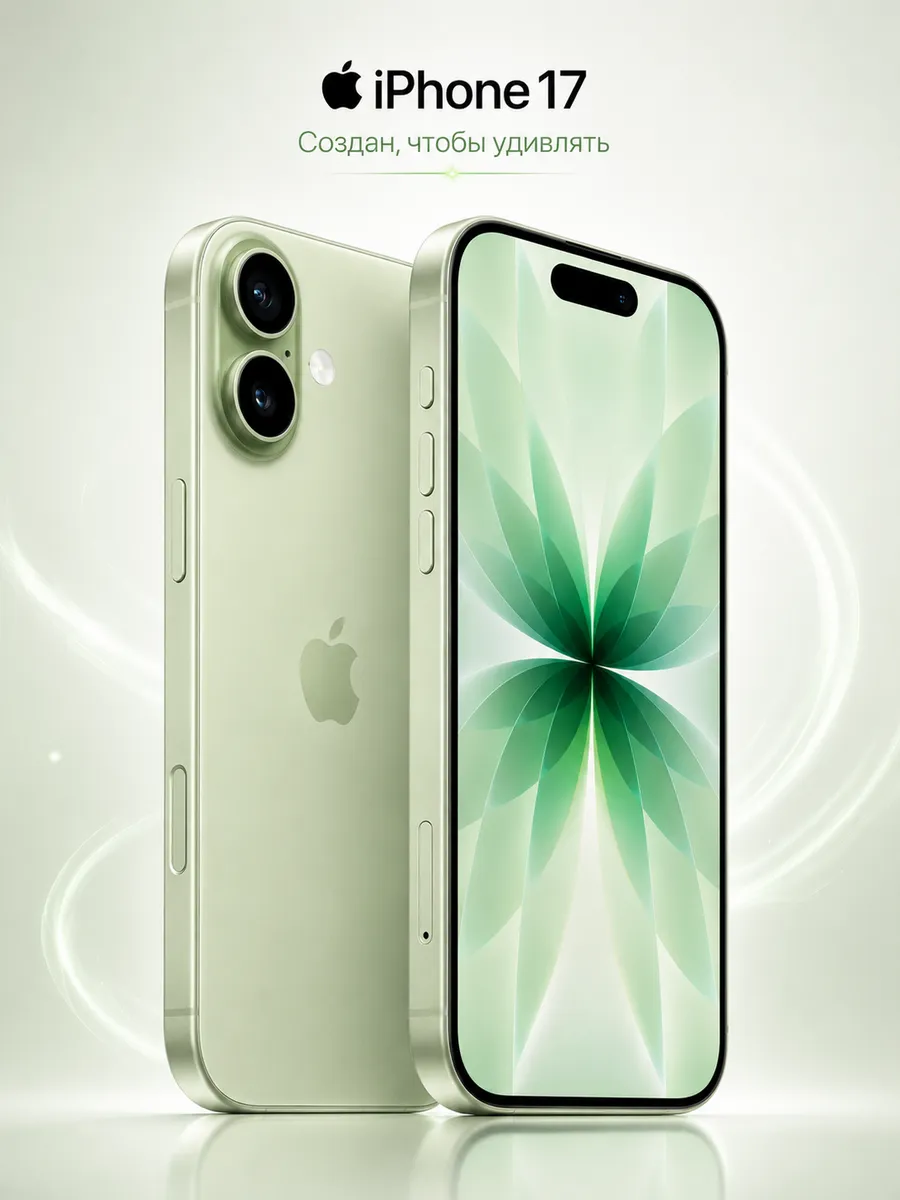 iPhone 17 512GB Sage SIM + eSim Apple 841908249 купить в интернет‑магазине Wildberries