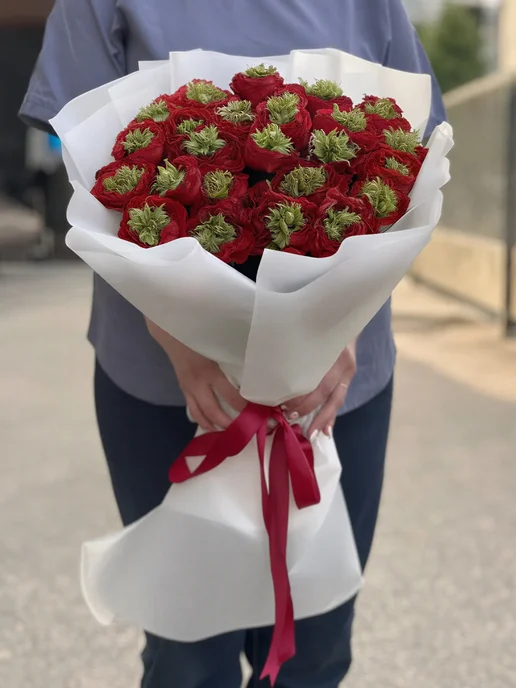 ROZA4U Букет живых цветов из 25 роз Ред Монстер, красный, фото 4