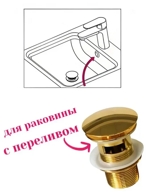 SanNeva Сифон для раковины с переливом плоский, желтый, фото 23