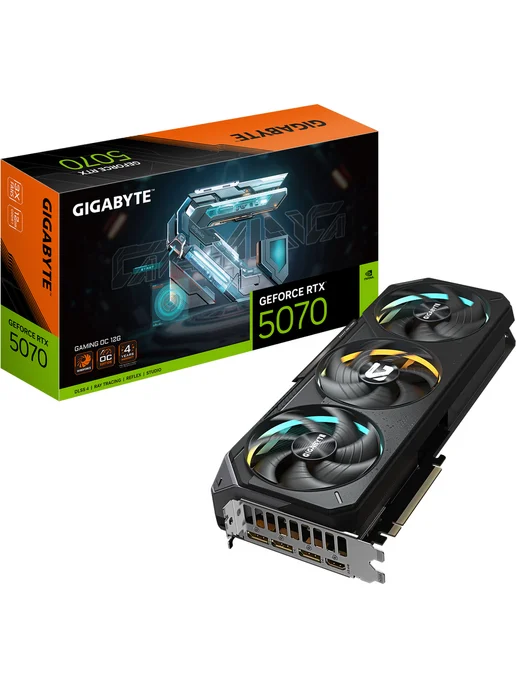 Gigabyte Видеокарта GV-N5070GAMINGOC-12GD, черный, фото 2